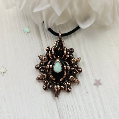 Dreamweaver Baroque Spider Opal Necklace