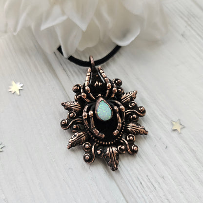 Dreamweaver Baroque Spider Opal Necklace