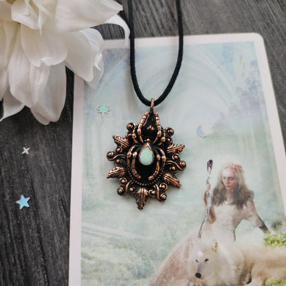 Dreamweaver Baroque Spider Opal Necklace