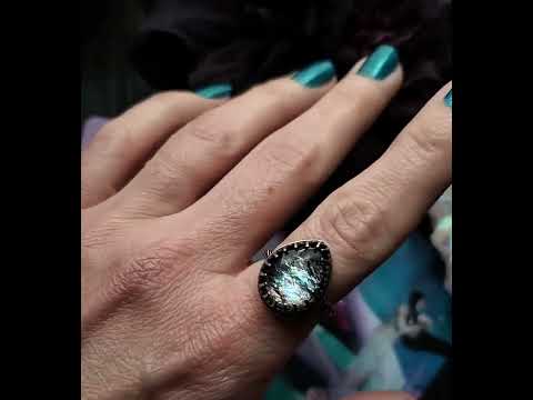 A sparkling sterling silver handmade ring.